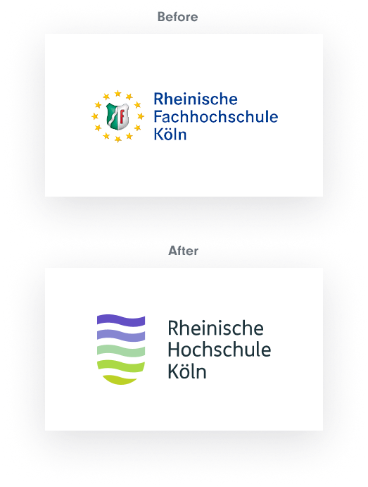 RHK Logo before and after