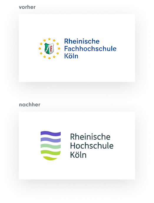 Altes und neues Logo der RHK nebeneinander