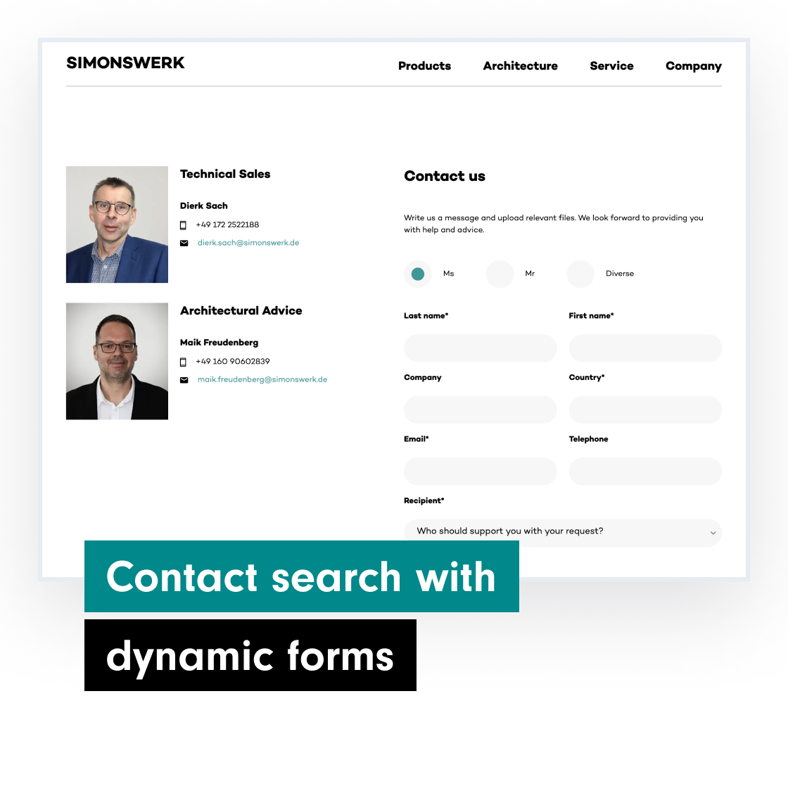 Contact Search with dynamic form